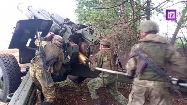 Российские артиллеристы ликвидировали украинские пункты огнем из гаубицы «Мста-Б»0